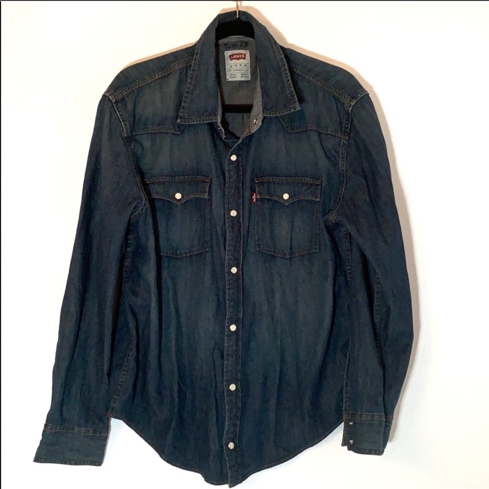 Levi's Dark Blue Denim Shirt